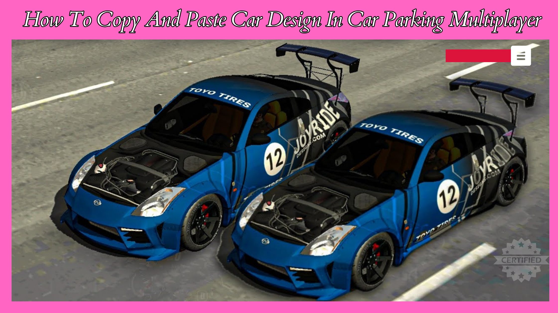 How to Copy and Paste Car Design In Car Parking Multiplayer